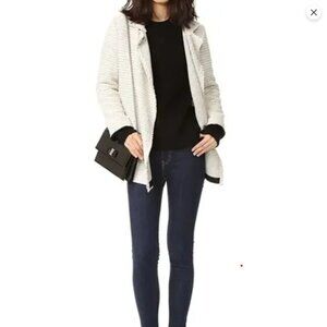 Theory Clairene R. Carson Tweed Open Front Jacket Women's Large